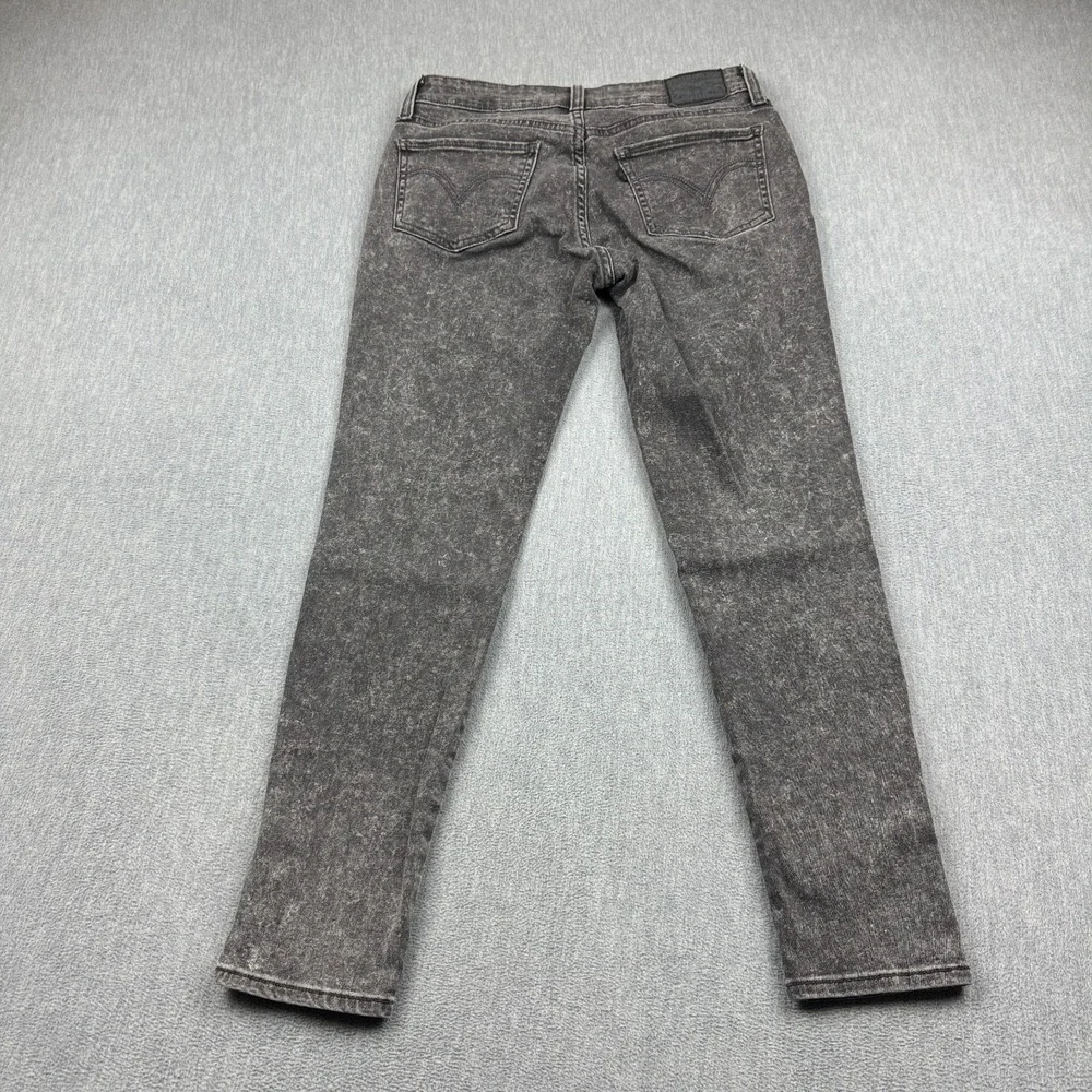 Levis Jeans Women 30X26 535 Black Super Skinny Ankle Stretch Stonewash Pants
